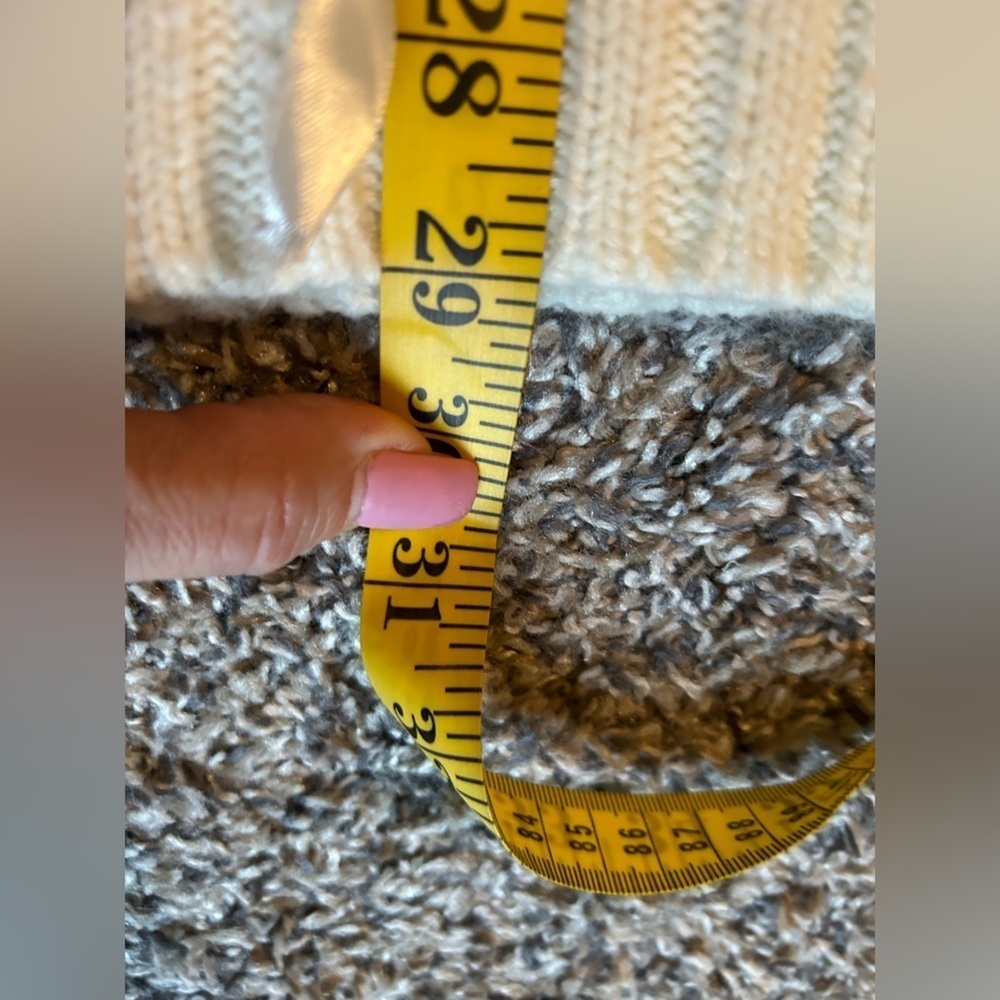 5/$25 Adorable pink and white wide striped sweater with oversized neck size XS-S - Picture 6 of 7